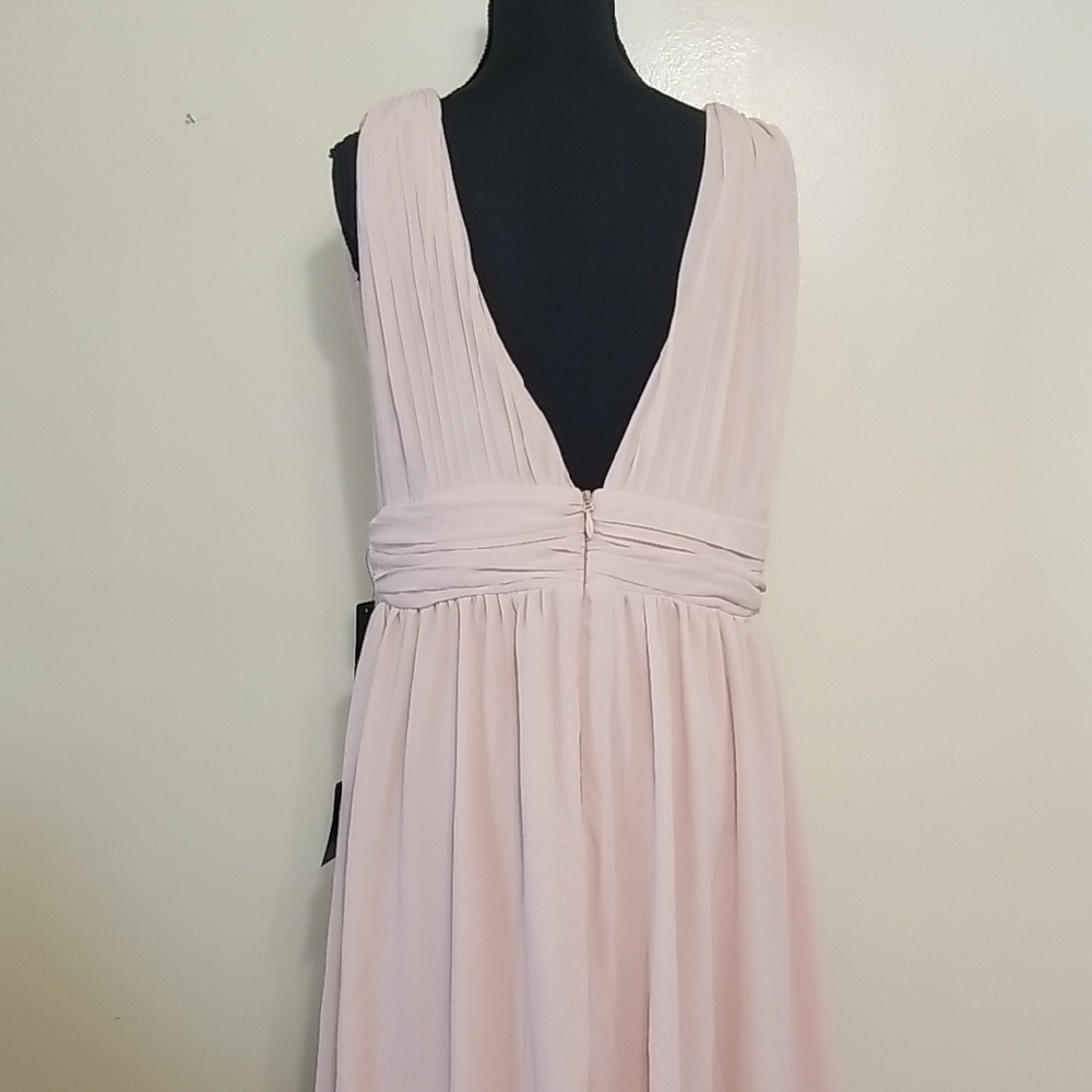 NWT Lulus Heavenly Hues Blush Pink Maxi Dress Elegant Formal Special Occasion XL - Picture 7 of 14